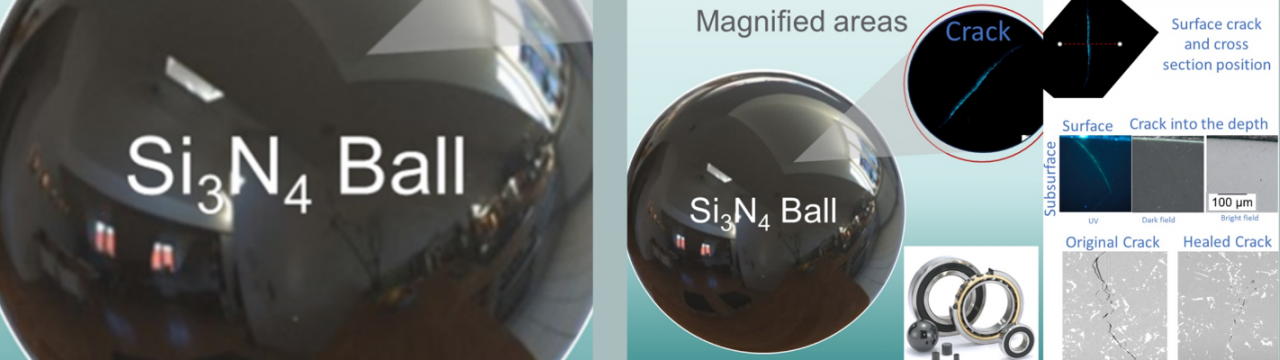 Surface crack healing treatment in Si3N4 bearing materials