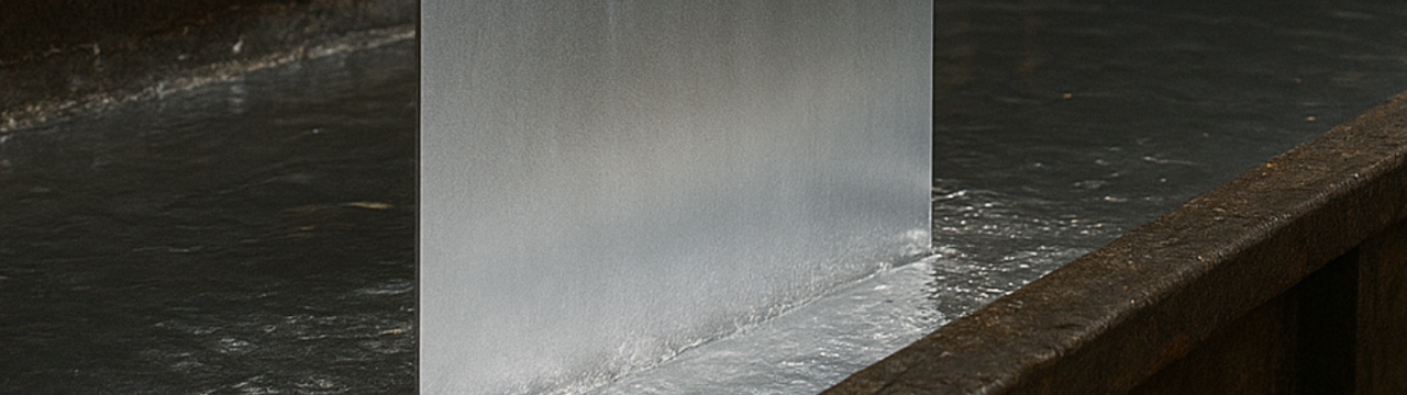 Air-Knife Turbulent Jet Impingement on a Liquid Zinc Surface