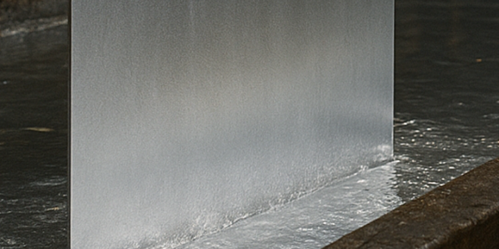 Air-Knife Turbulent Jet Impingement on a Liquid Zinc Surface