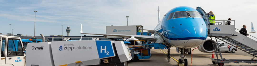 World first: pilot with hydrogen at Schiphol